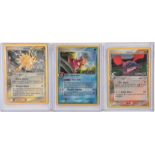 Pokemon TCG. Lot of 3 reverse Holo EX Delta Species cards including Salamence, Jolteon and Slowking.