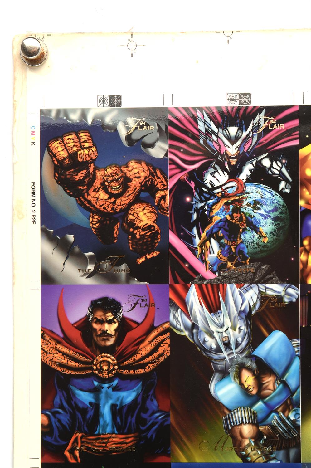 1994 Marvel Flair Uncut Sheet. Double sided printing with both the front and back of the cards. - Image 2 of 14
