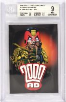 30 years of 2000 AD Title Card Strickly Ink Judge Dredd Card No 1 Graded BGS Mint 9.