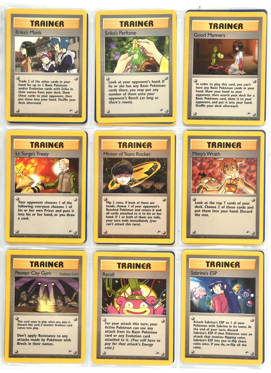 Pokemon TCG. Gym Heroes Unlimited complete set 132/132 cards. - Image 7 of 15