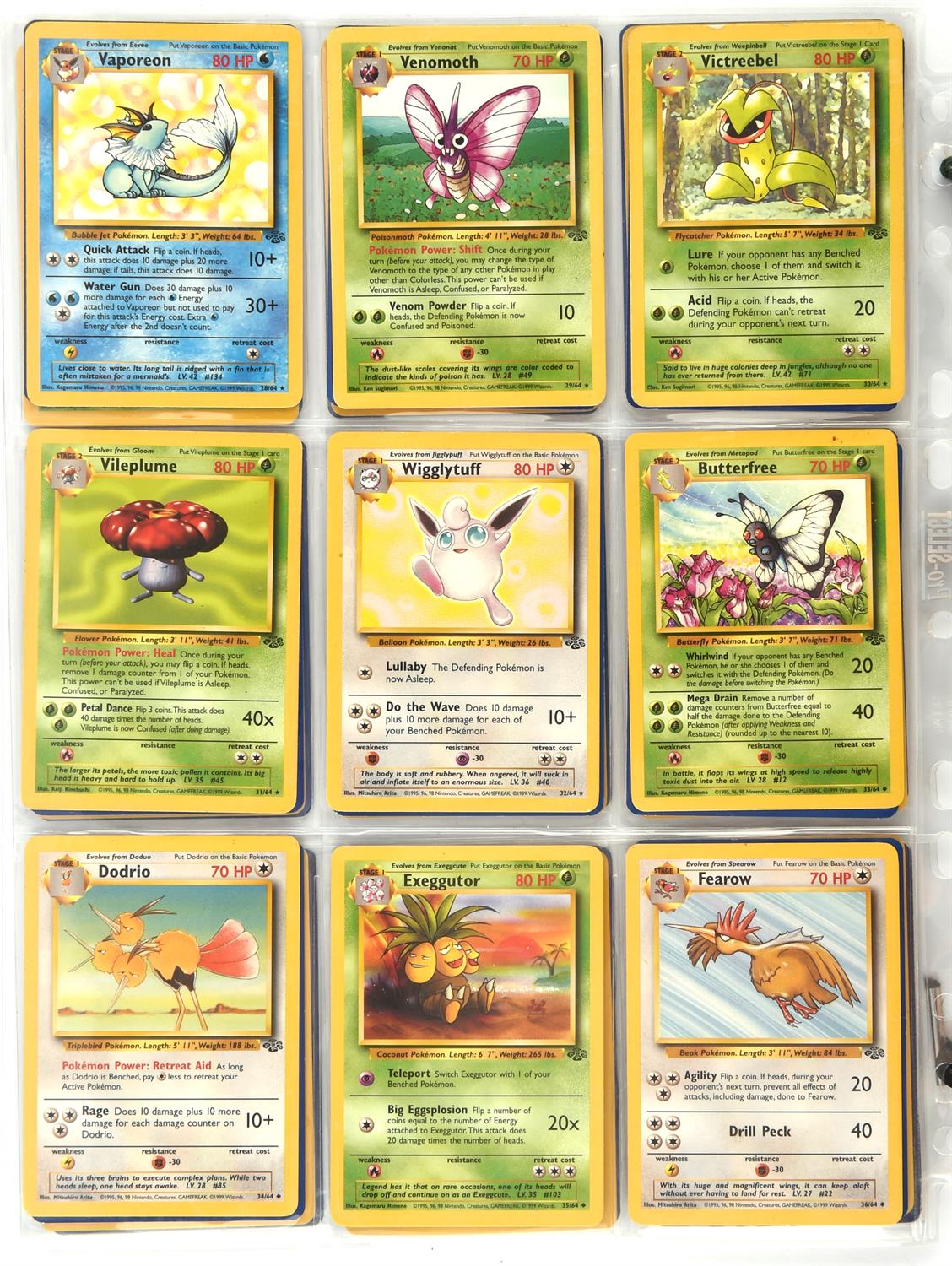 Pokemon TCG. Pokemon Jungle Unlimited Near Complete set, 63/64 just missing the non holo Scyther - Image 6 of 7