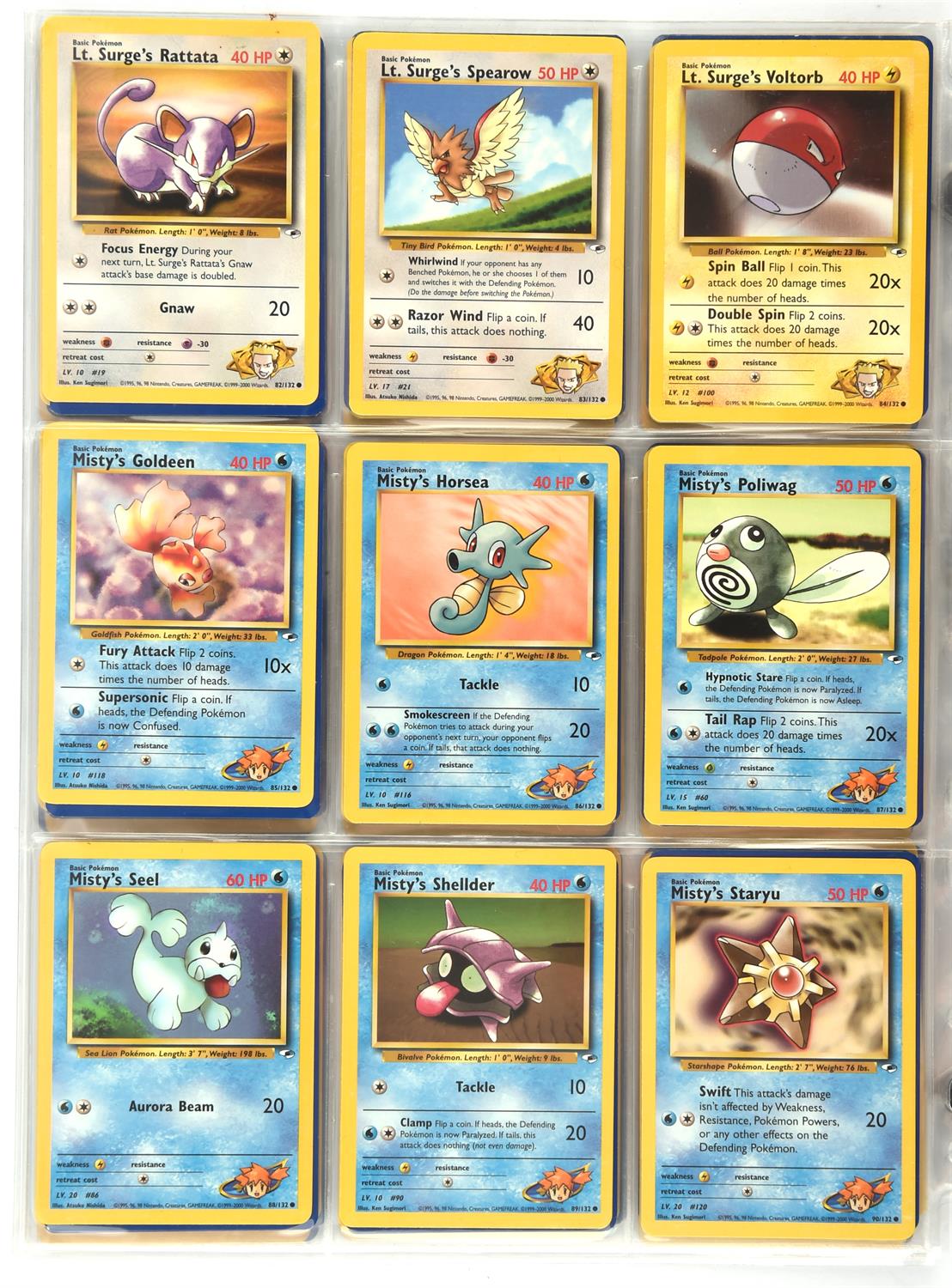 Pokemon TCG. Gym Heroes Unlimited complete set 132/132 cards. - Image 11 of 15