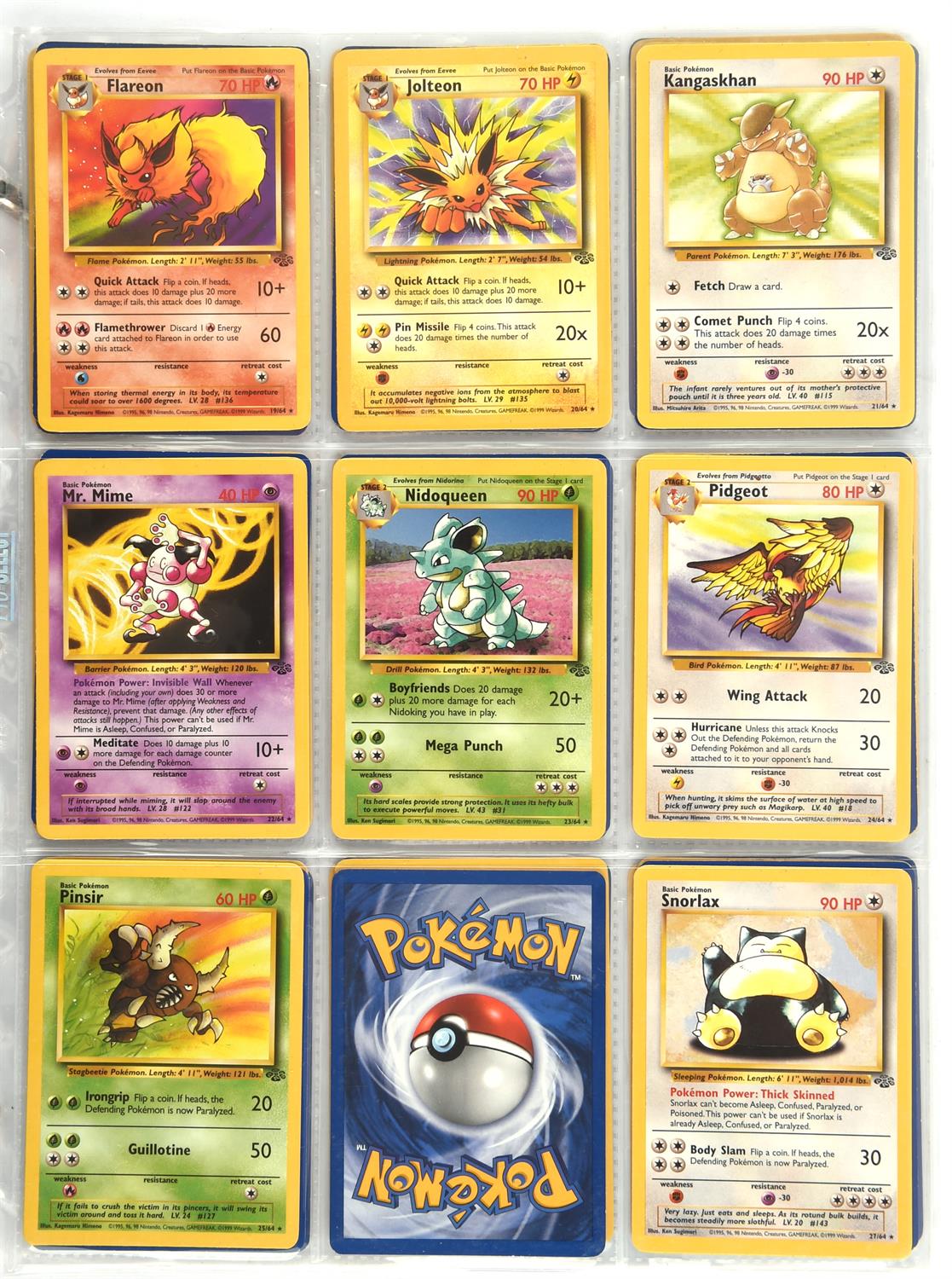 Pokemon TCG. Pokemon Jungle Unlimited Near Complete set, 63/64 just missing the non holo Scyther - Image 2 of 7