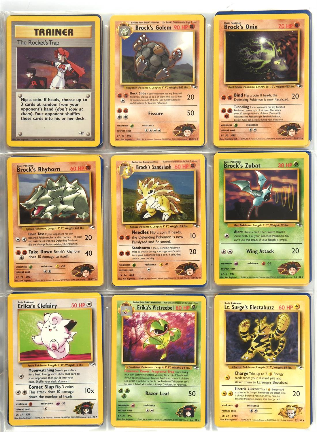 Pokemon TCG. Gym Heroes Unlimited complete set 132/132 cards. - Image 2 of 15