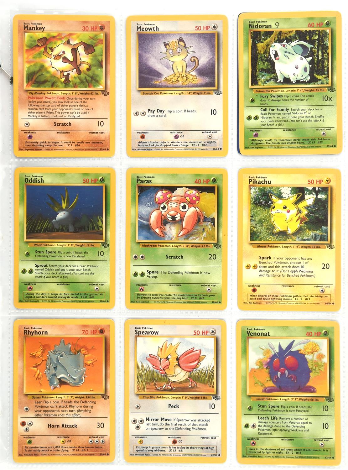 Pokemon TCG. Pokemon Jungle Unlimited Near Complete set, 63/64 just missing the non holo Scyther - Image 4 of 7
