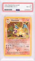 Pokemon TCG. Pokemon TCG. Charizard Base Set Holographic Pokémon Card. Number 4/102 graded PSA 8.