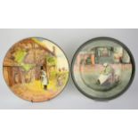 Two Royal Doulton plates. One from the Fireside series 'Old lady with baby'. The other 'Gaffers'