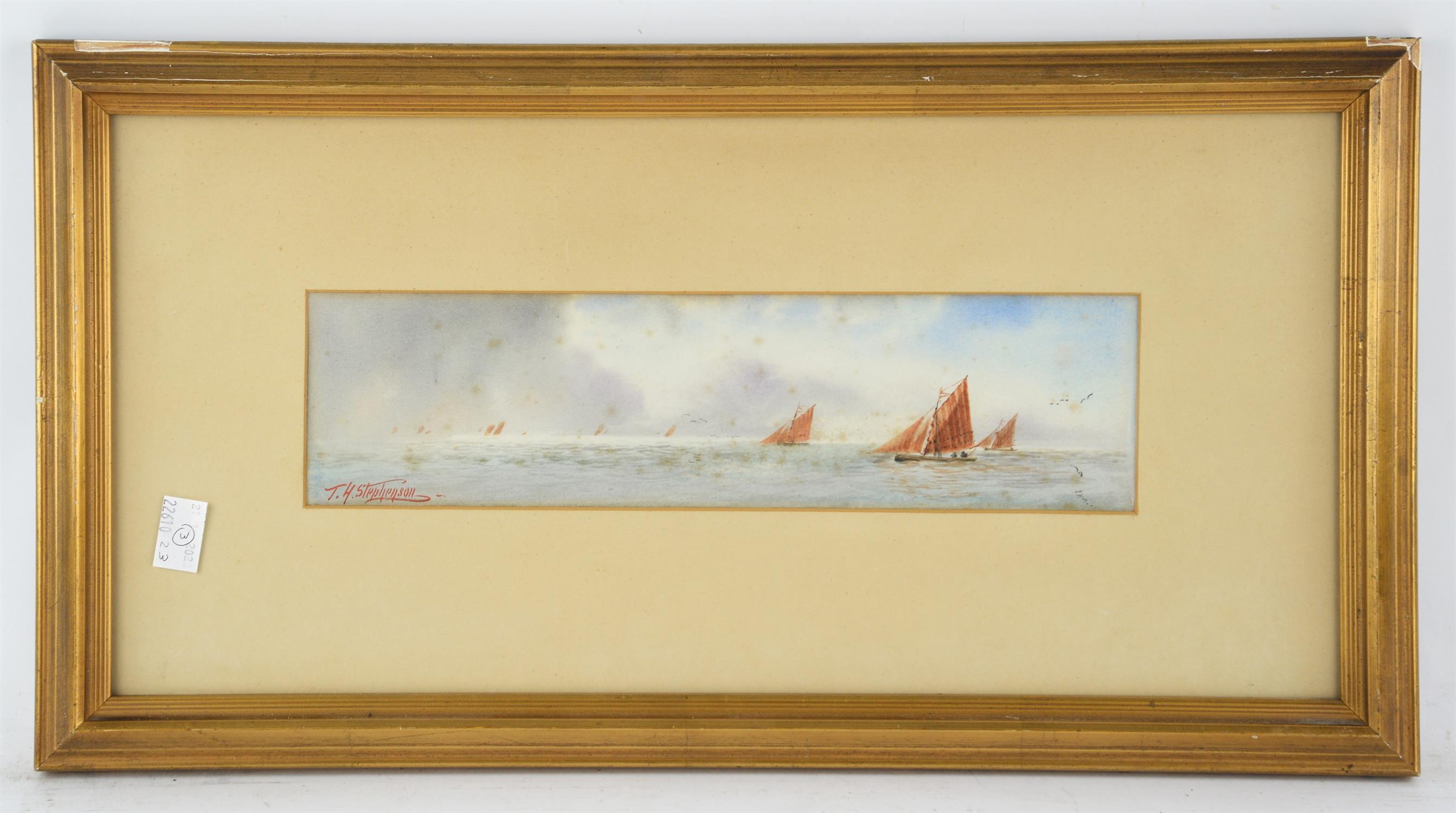 T. H. Stephenson (early 20th century), Coastal scenes, a group of three watercolours, all signed, - Image 2 of 3