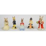 Royal Doulton Bunnikins figure groups in boxes, Thirty six models, to incude The Bride,