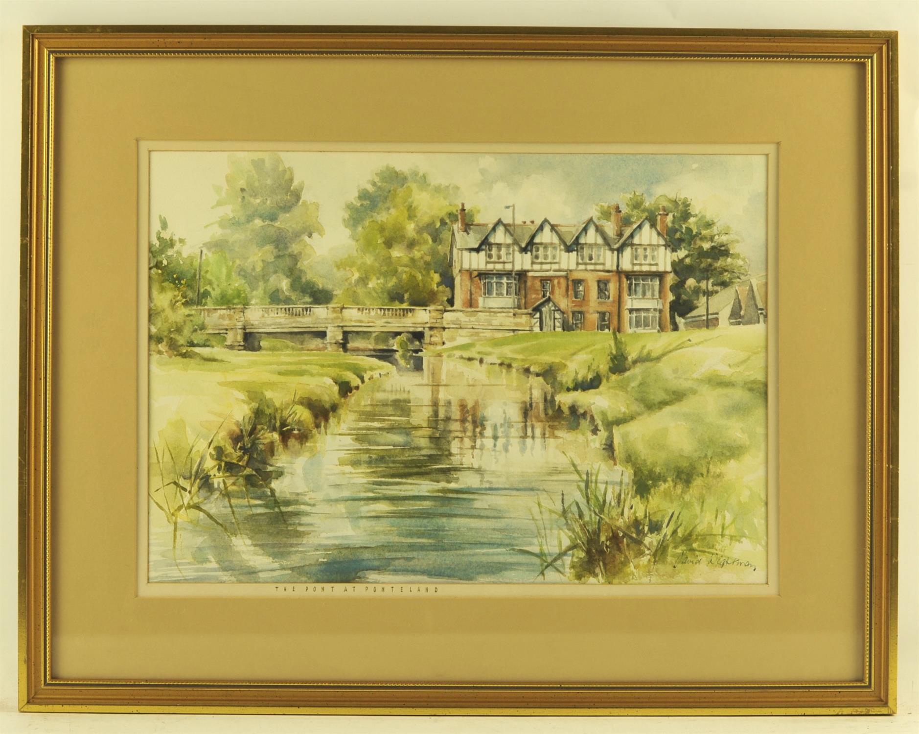 David Wightman (20th century), ‘The Pont at Ponteland’, watercolour, titled to the mount,