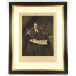 Henry Cousins (1809-1864). Portrait of T. Arnold DD Headmaster of Rugby School, mezzotint engraving