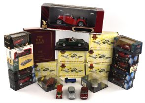 A quantity of modern die-cast vehicles including ; a 1:18 scale 1947 MG TC Midget, boxed,