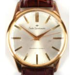 Seiko a Gentleman's diashock gold plated wristwatch the signed dial with baton hour markers and