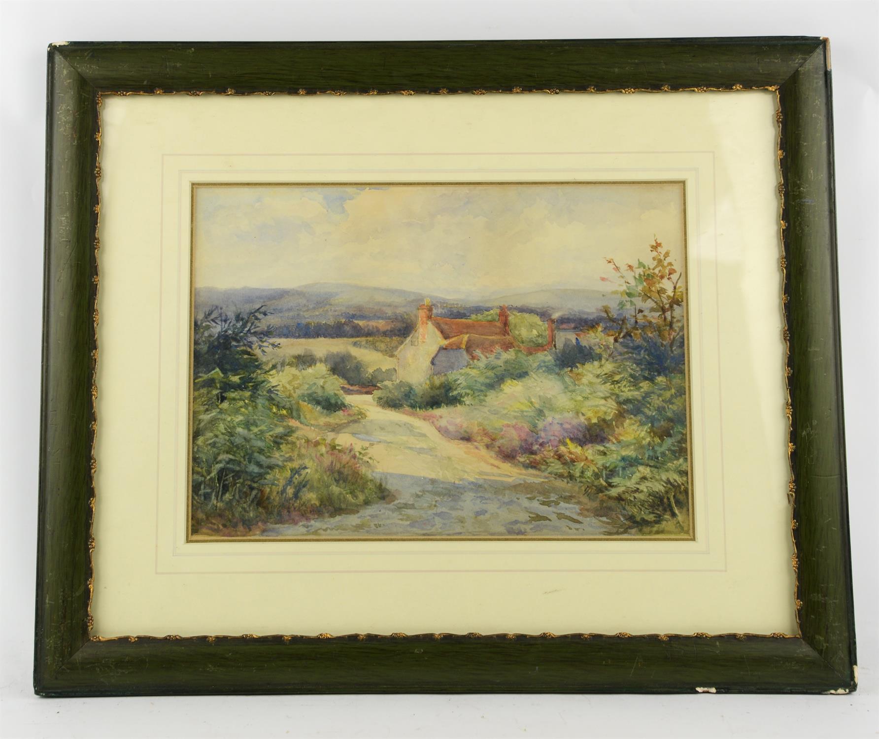 British School (19th century), Cottage in an extensive landscape; View of Mountain Lake,