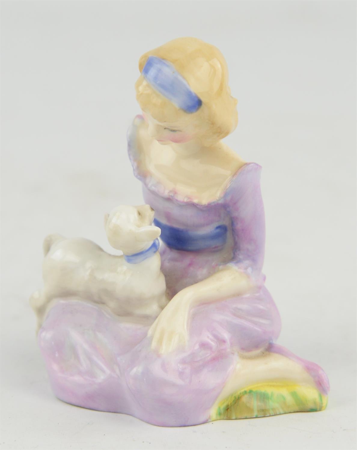 Nine Royal Doulton porcelain figurines comprising ; Greta, Tinkle Bell, Mary had a little Lamb, - Image 2 of 2