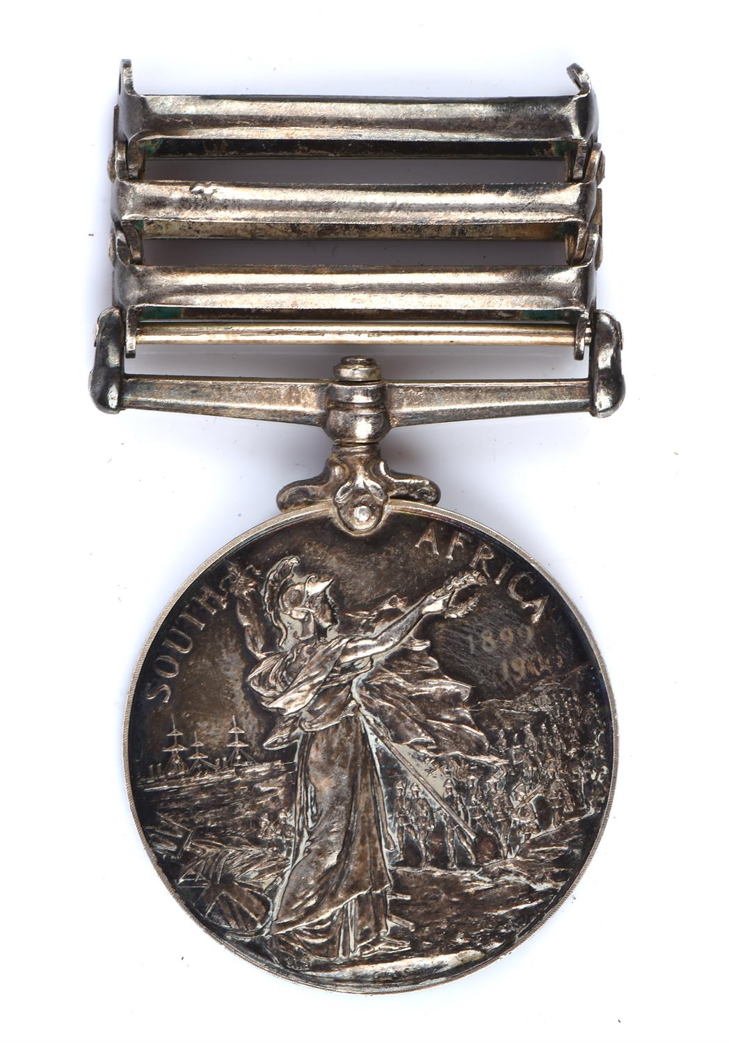 Queens South Africa Boer War medal with three clasps for Transvaal, Orange Free state and Cape - Bild 2 aus 2
