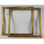 A pair of Viennese Secessionist gilt wood frames, each rebate 44.5 x 50cm.