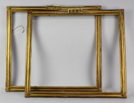 A pair of Viennese Secessionist gilt wood frames, each rebate 44.5 x 50cm.