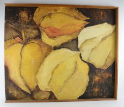 (20th century school), Still Life with Chinese Lanterns, oil on board, unsigned. 90 x 75cm.