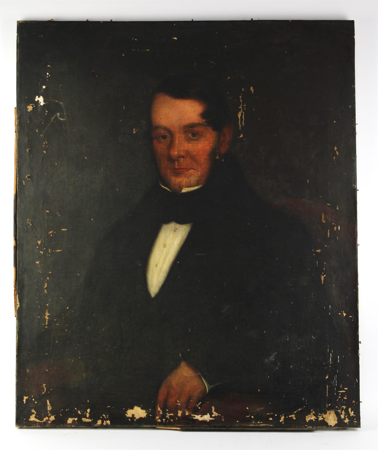 English School (19th century), Portrait of a gentleman, oil on canvas, 76 x 63cm. Unframed