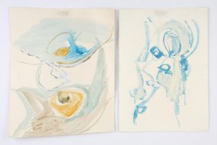 Birgit Skiold (Swedish1923-1982), a group of four works, three gouache, one crayon, unsigned,
