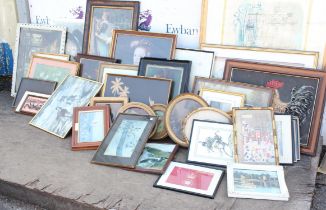A large quantity of assorted pictures, prints, engravings and photography, including a small group