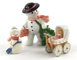 A quantity of Royal Copenhagen porcelain figures, Christmas and Toys mini collection range,