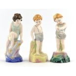 Eight Royal Doulton porcelain figures comprising ; Four 'Archives figures, Rare and Sweet,