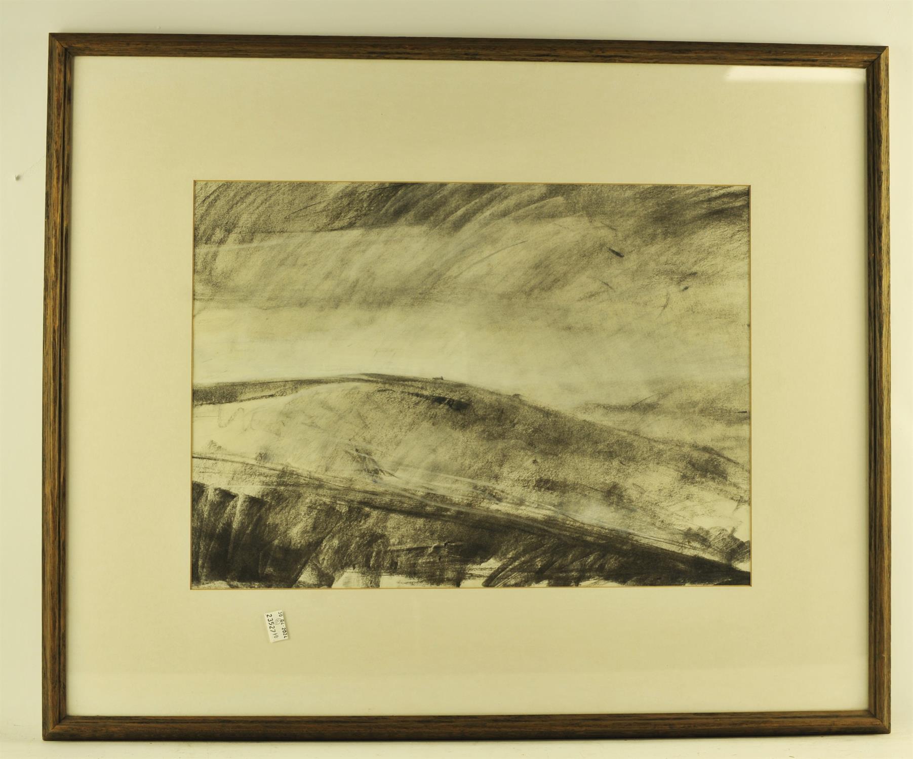 David H. Hunt (contemporary), Bleak landscape, oil on canvas laid on board, indistinctly signed - Image 2 of 2