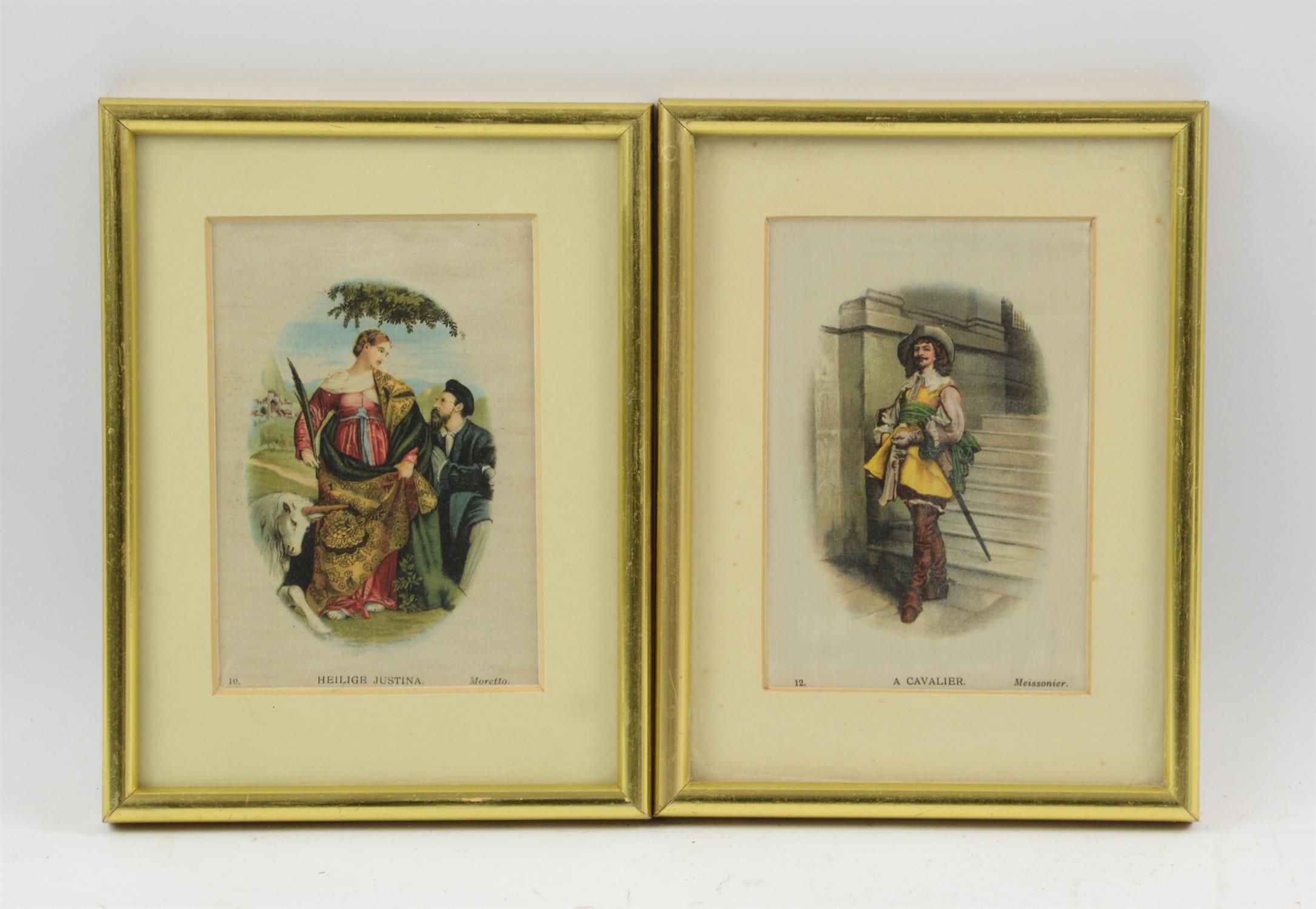 The Death of Nelson; Wellington & Blucher, a pair of stevenographs, each 6 x 17cm. - Bild 3 aus 6