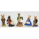 Royal Doulton Bunnikins figure groups in boxes, sixteen figures, to include Grandpa's Story,