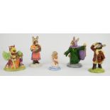 Royal Doulton Bunnikins figure groups in boxes, twenty two figures, to include Online bunny,