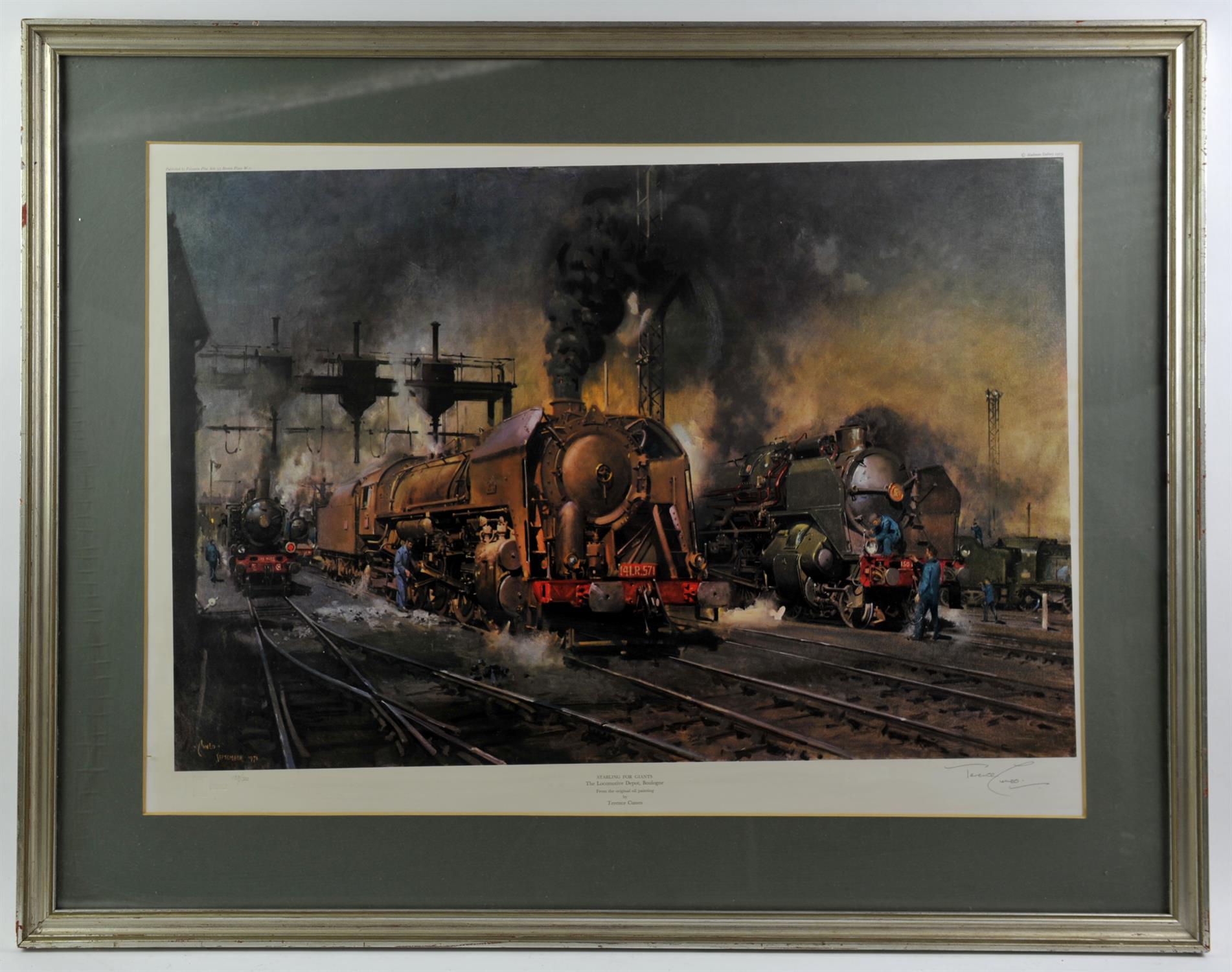Terence Cuneo (1907-1996), ‘Stabling for Giants, The Locomotive Depot, Boulogne’, - Bild 2 aus 4
