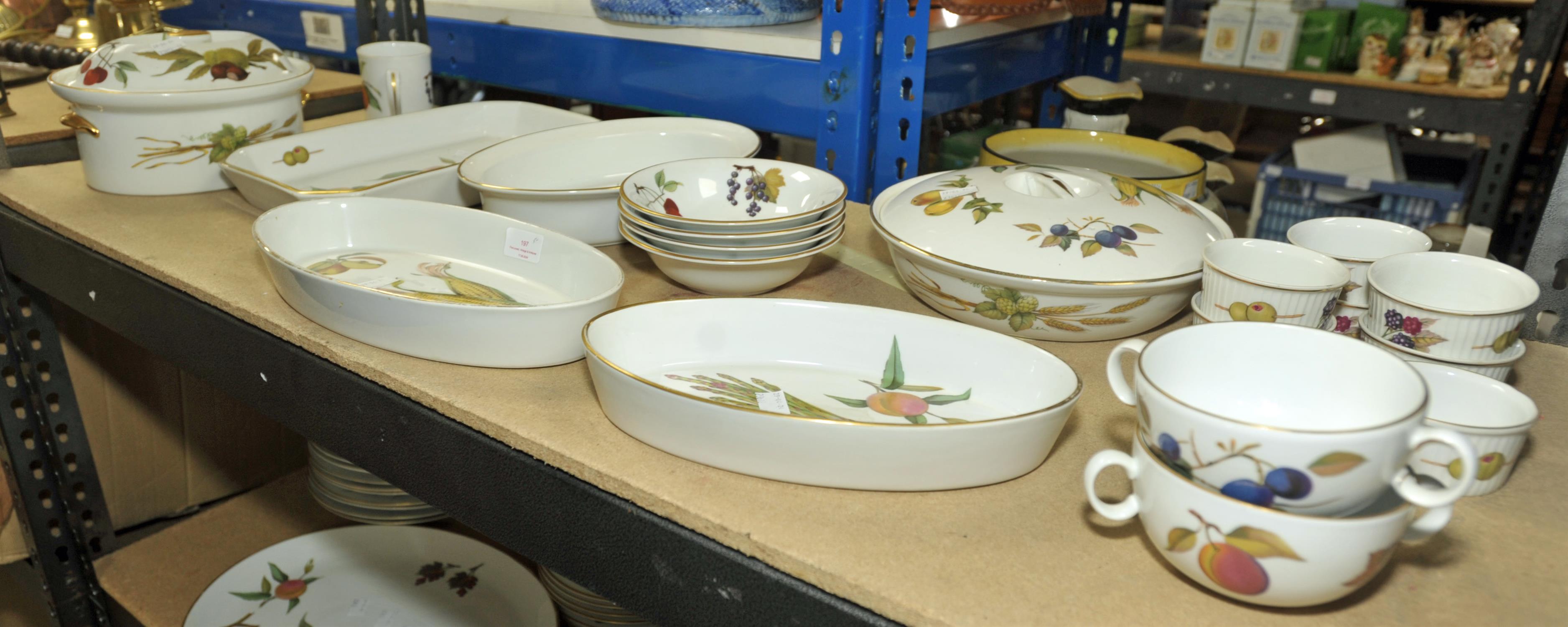 Royal Worcester, a large quantity of Evesham pattern china, to comprise a large oval platter, - Image 2 of 3