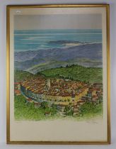 Martin **** (20th century), View of a Continental Walled Town, limited edition lithograph 19/175,