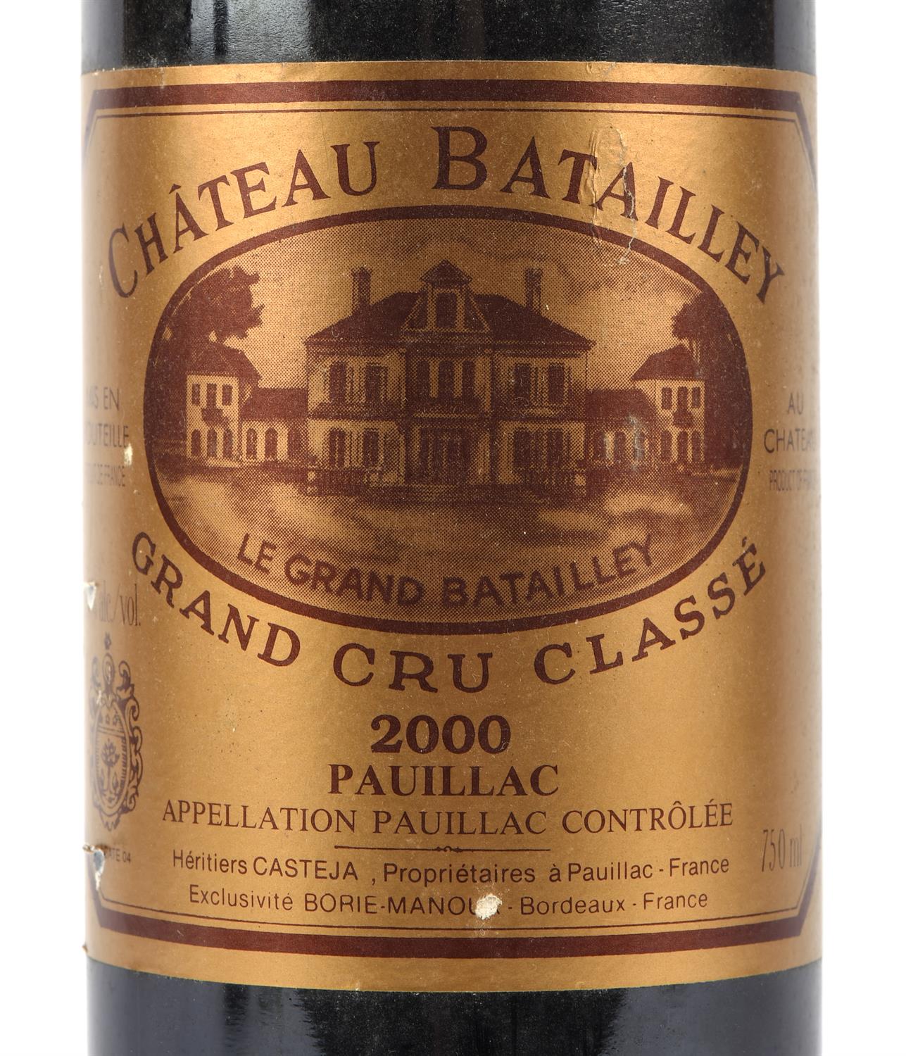Bordeaux wines, Chateau Bataiiley 2000, 1 bottle, - Image 2 of 3