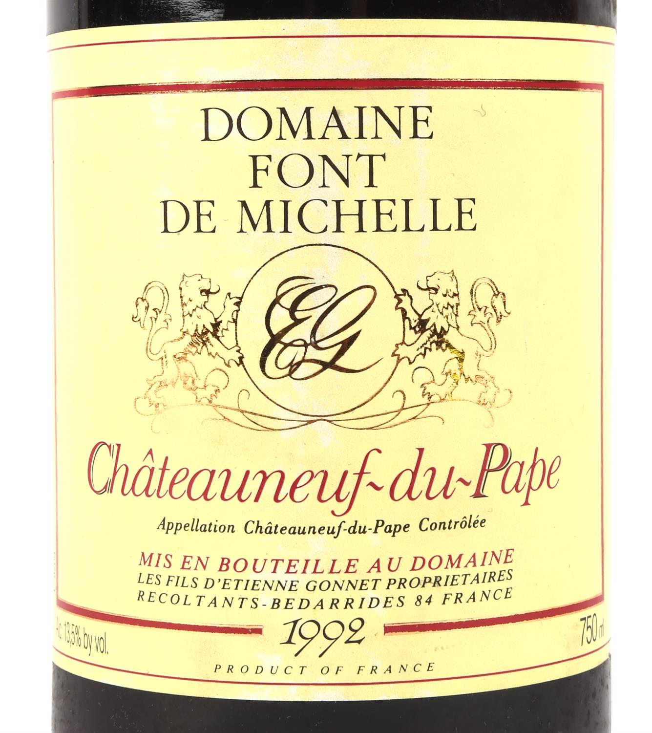 Domaine Font de Michelle Chateauneuf-du-Papes 1992, ten bottles, together with a bottle of Taylors - Bild 2 aus 5