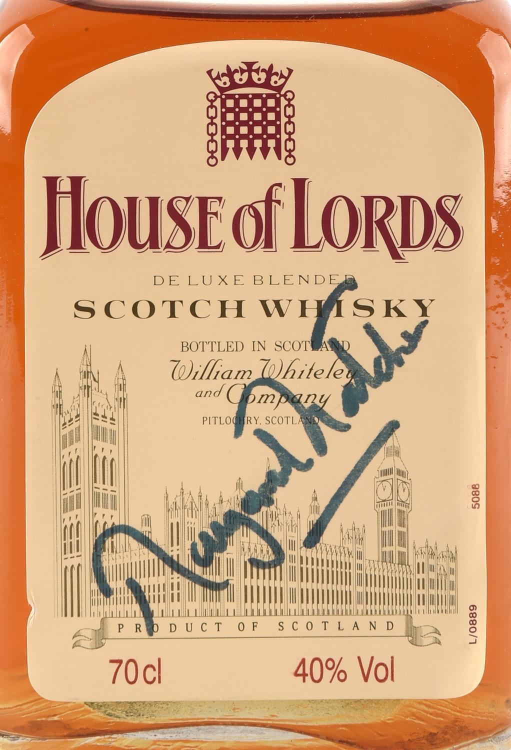 Whisky, one bottle of House of Lords 'Margeret Thatcher' 12 year old Scotch whisky. (1) - Image 2 of 7