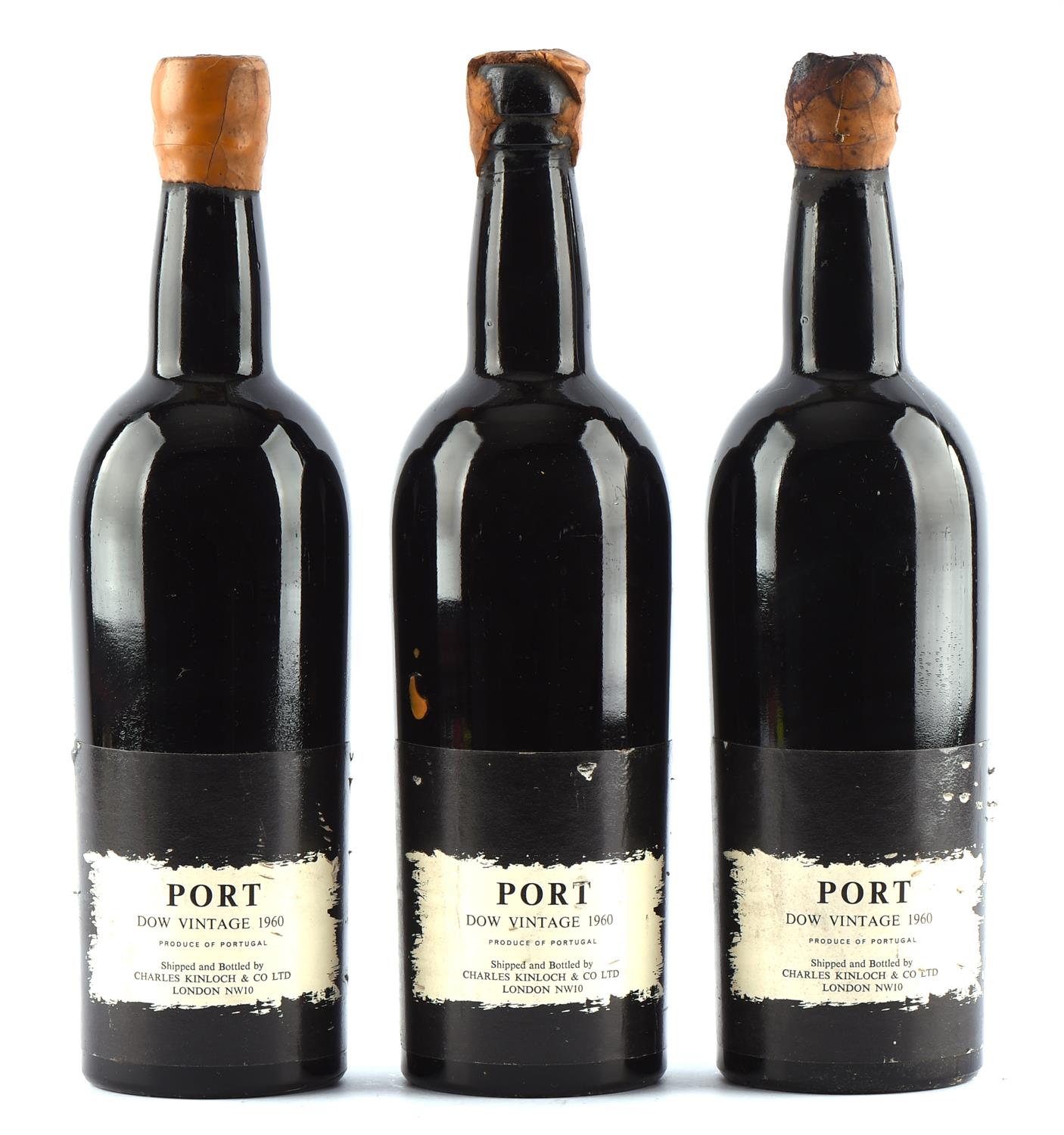 Port, Three bottles 1960 Dow vintage port. (3)