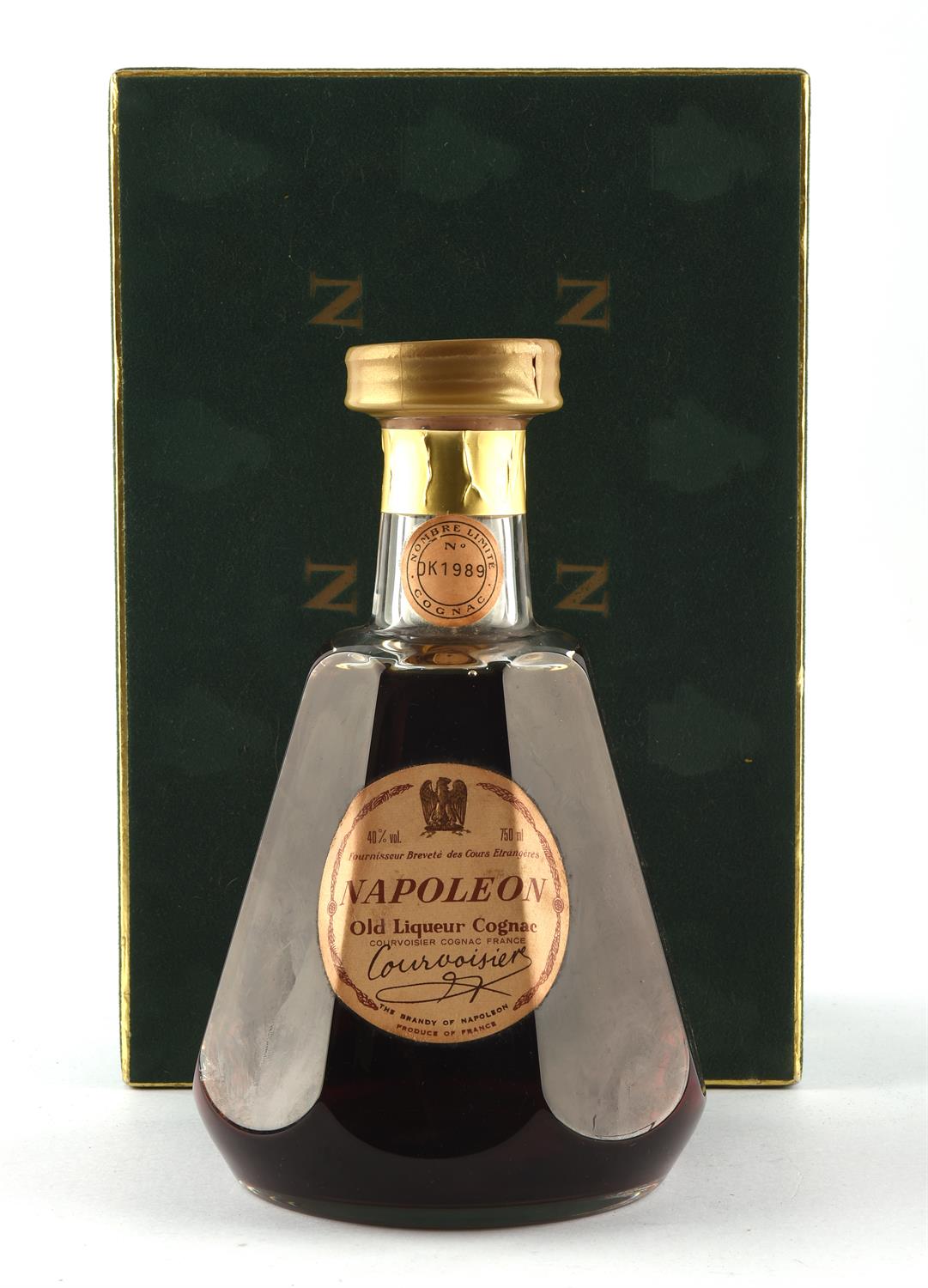 Cognac, Napoleon Old Liqueur, numbered to neck DK 1989, in a presentation case, with a Baccarat - Bild 2 aus 5