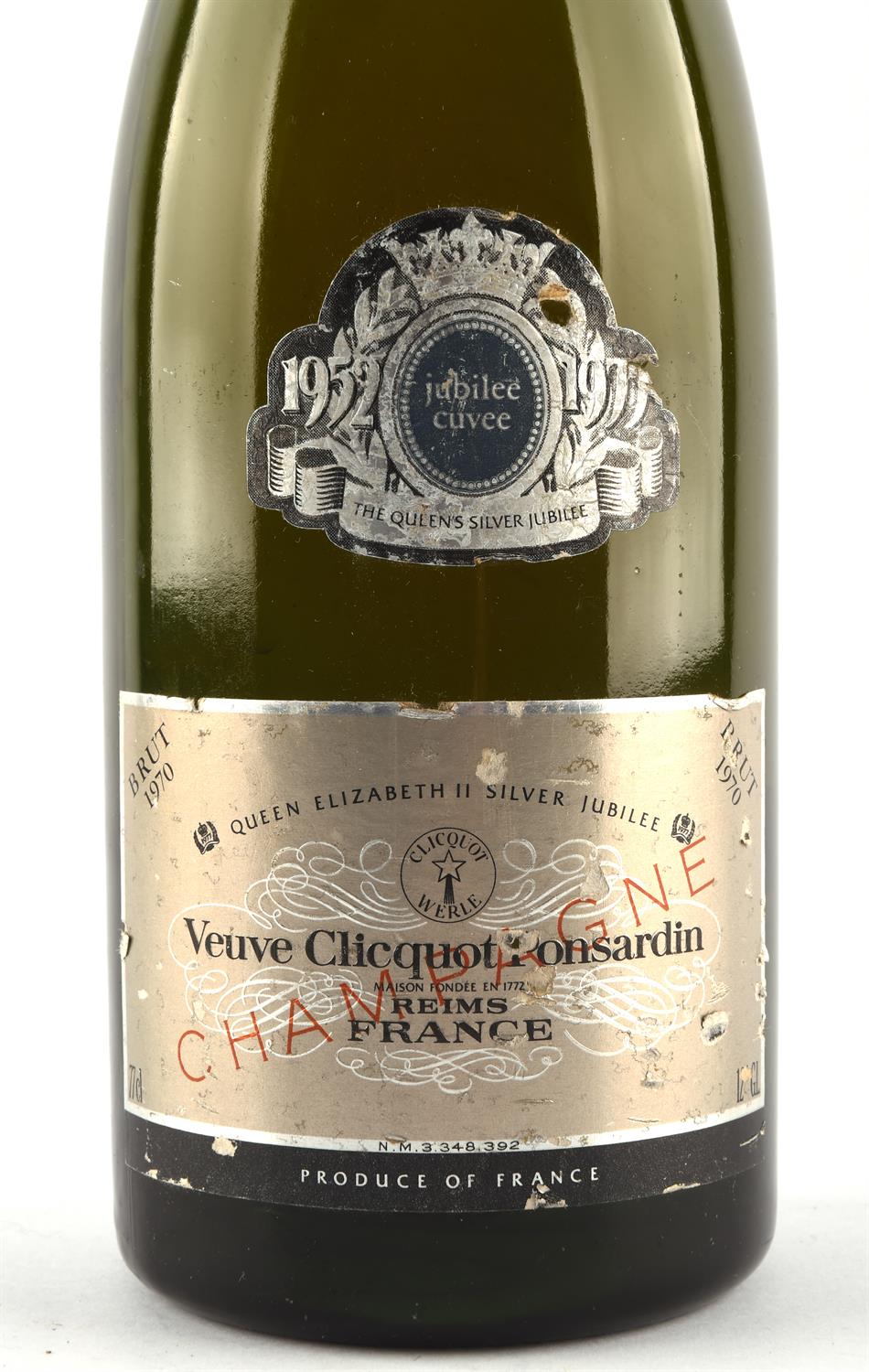 Champagne, Veuve Clicquot Ponsardin 1970, jubilee Cuvee, 1 bottle - Image 2 of 3