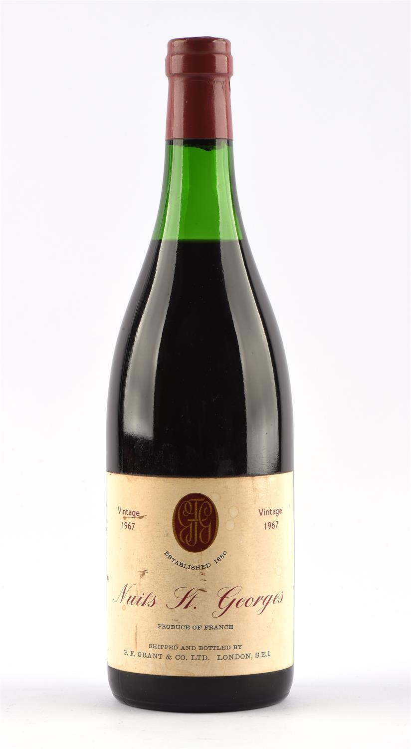 Burgundy wines, Nuits St George, G F Grant and Co. Ltd, 1967, 1 bottle (1)