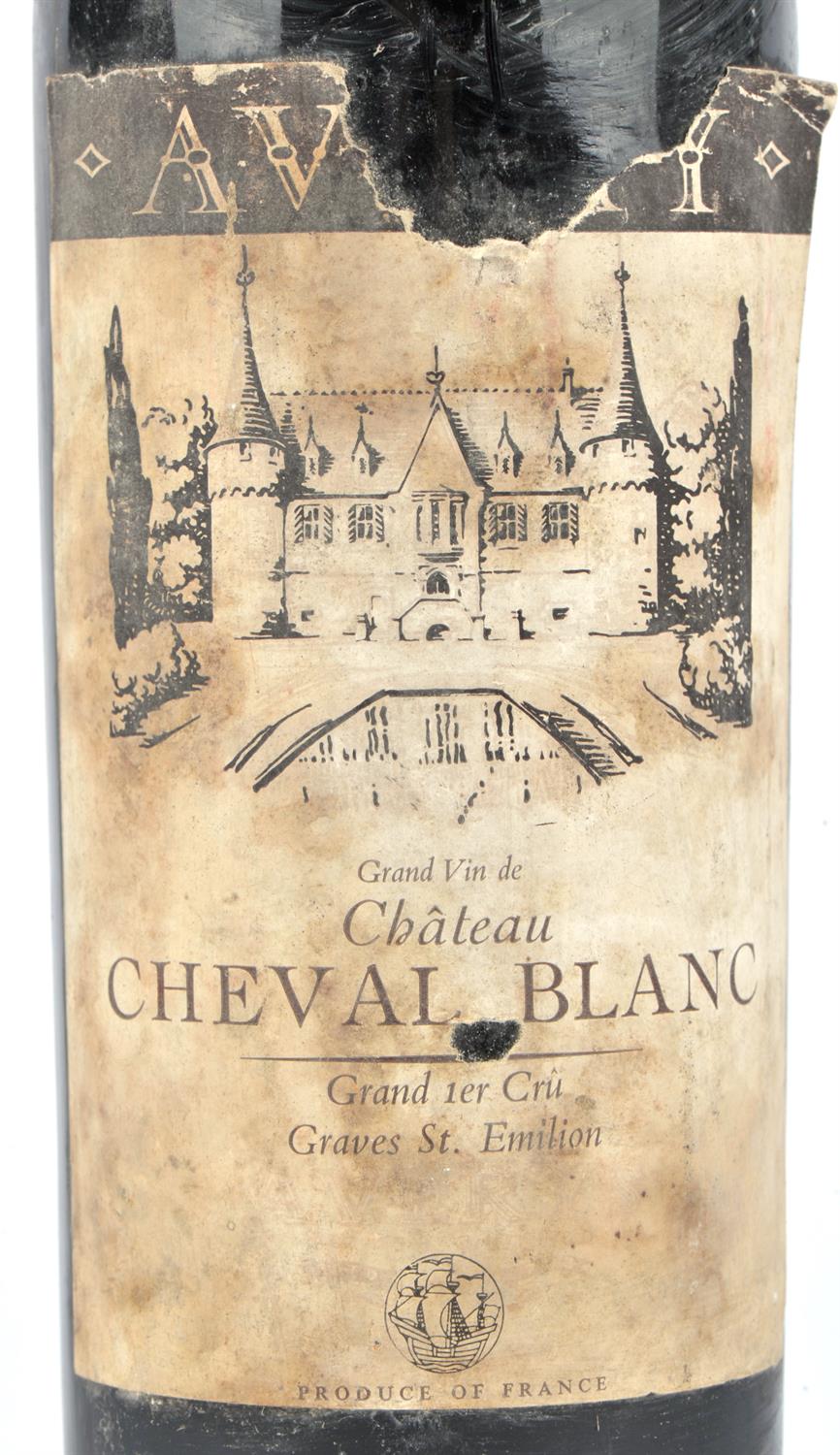 Bordeaux wine, Chateau Cheval Blanc, Avery, 1959, one bottle, levels to low shoulder, - Image 2 of 3