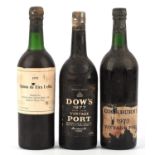 Port, Dows 1977, Cockburns 1970, Quinta da Eira Velha 1975, three bottles(3)