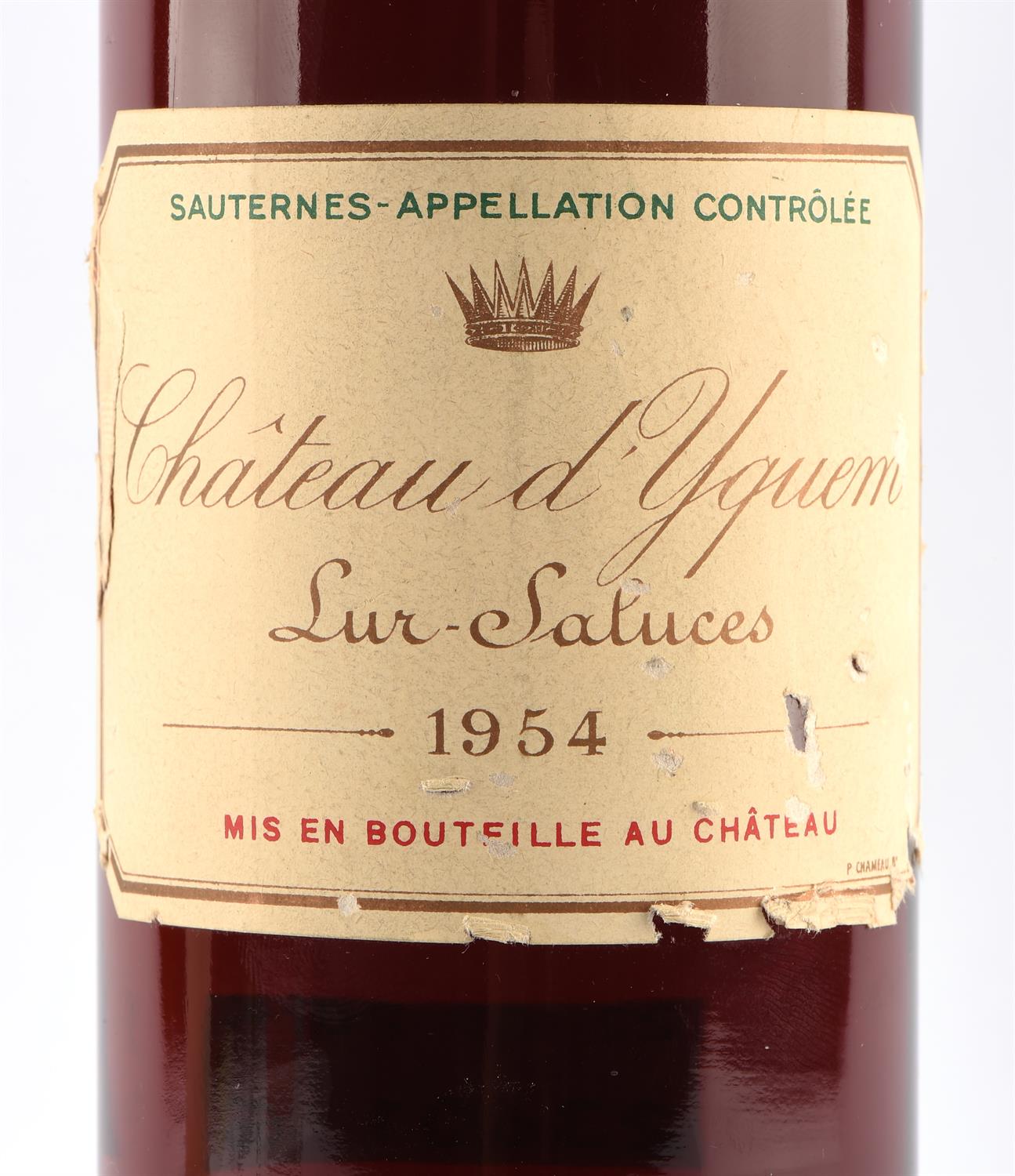 Sauternes, One bottle of 1954 Chateau d' Yquem Sur Saluces (1) - Bild 2 aus 3