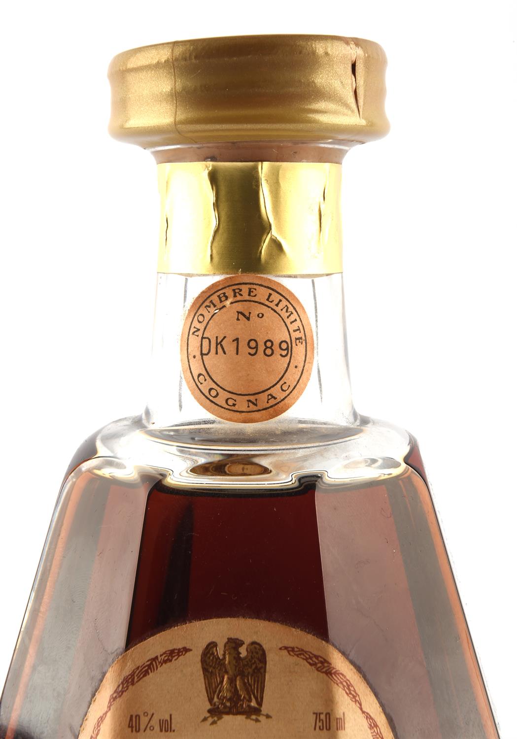 Cognac, Napoleon Old Liqueur, numbered to neck DK 1989, in a presentation case, with a Baccarat - Bild 4 aus 5