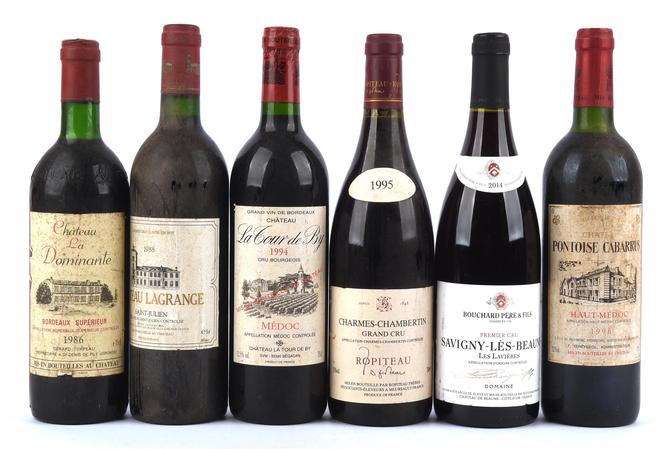 Bordeaux/Burgundy wines, Grande Puy Ducasse Pauillac, 1986, Chateau Forcas Dupre, Listrac 1983,