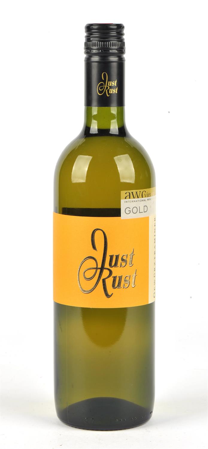 German wine, Just Rust, Gewurztraminer Spatlese 2009, one bottle, Rulander Auslese Barrique 2003,
