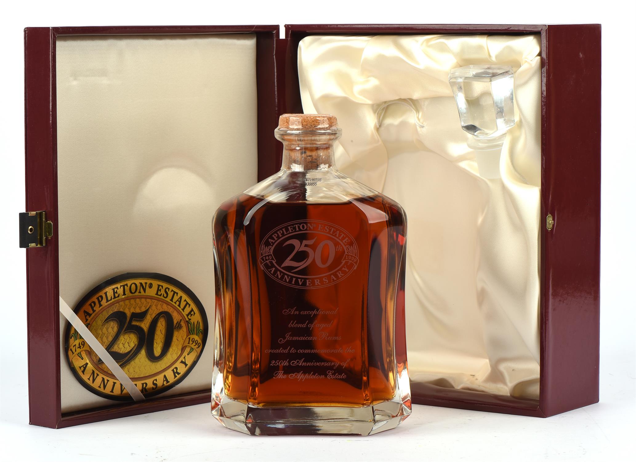 Appleton Estate, 250 year anniversary bottle of rum, in a decanter with stopper, boxed, - Image 2 of 2