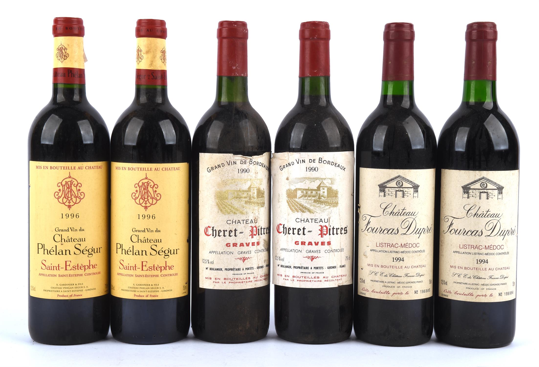 Bordeaux wines, Chateau Fourcas Dupre Listrac Medoc 1994, 2 bottles, Chateau Cheret Pitres Graves